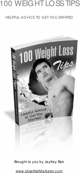 Product picture 100 WEIGHT LOSS TIPS